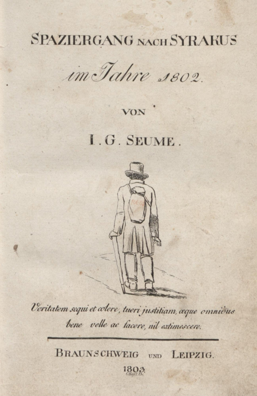 Johann Gottfried Seume - Spaziergang nach Syrakus im Jahre 1802 - Titelblatt